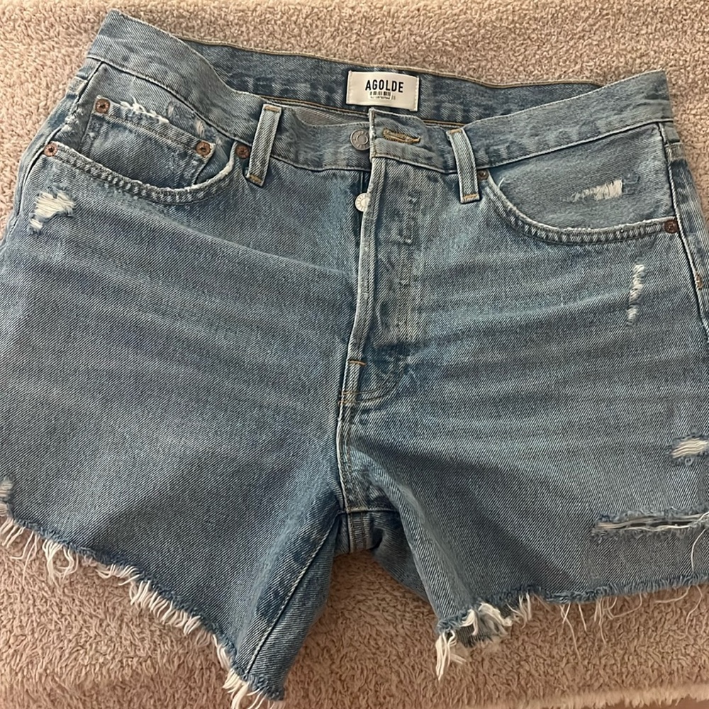 AGOLDE Parker long cutoff short